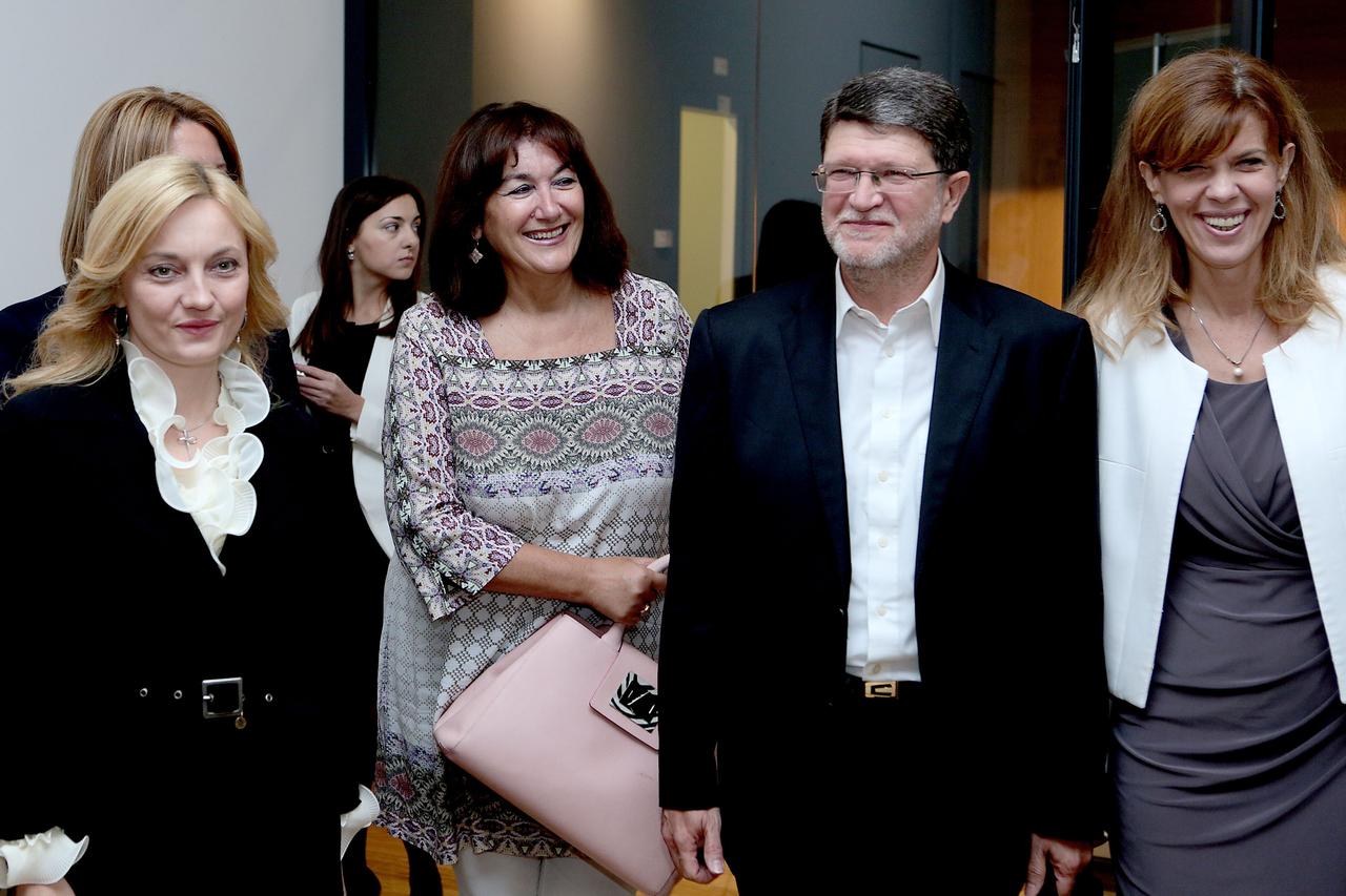 19.09.2014., Zagreb - Hrvatski zastupnici u Europskom parlamentu predstavili su na konferenciji za medije svoje programe i prioritete. Marijana Petir, Dubravka Suica, Tonino Picula, Biljana Borzan.  Photo: Patrik Macek/PIXSELL