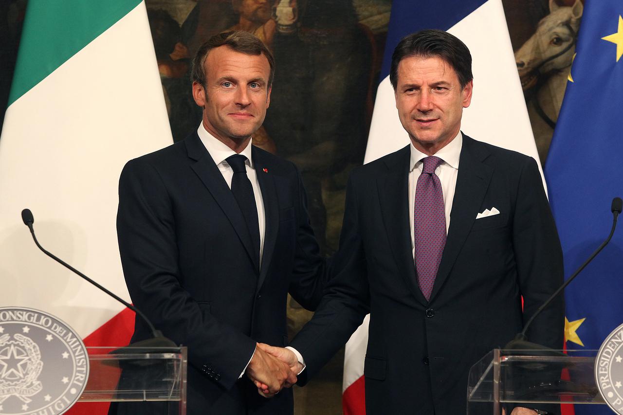 Giuseppe Conte i Emmanuel Macron