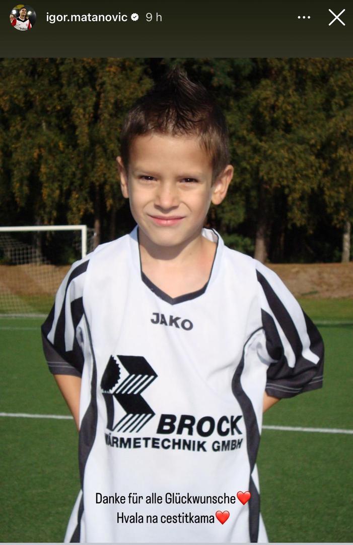 Na svojem Instagram profilu objavio je fotografiju iz djetinjstva. Fotografija prikazuje Matanovića kao dijete, na samom početku njegovoga puta.