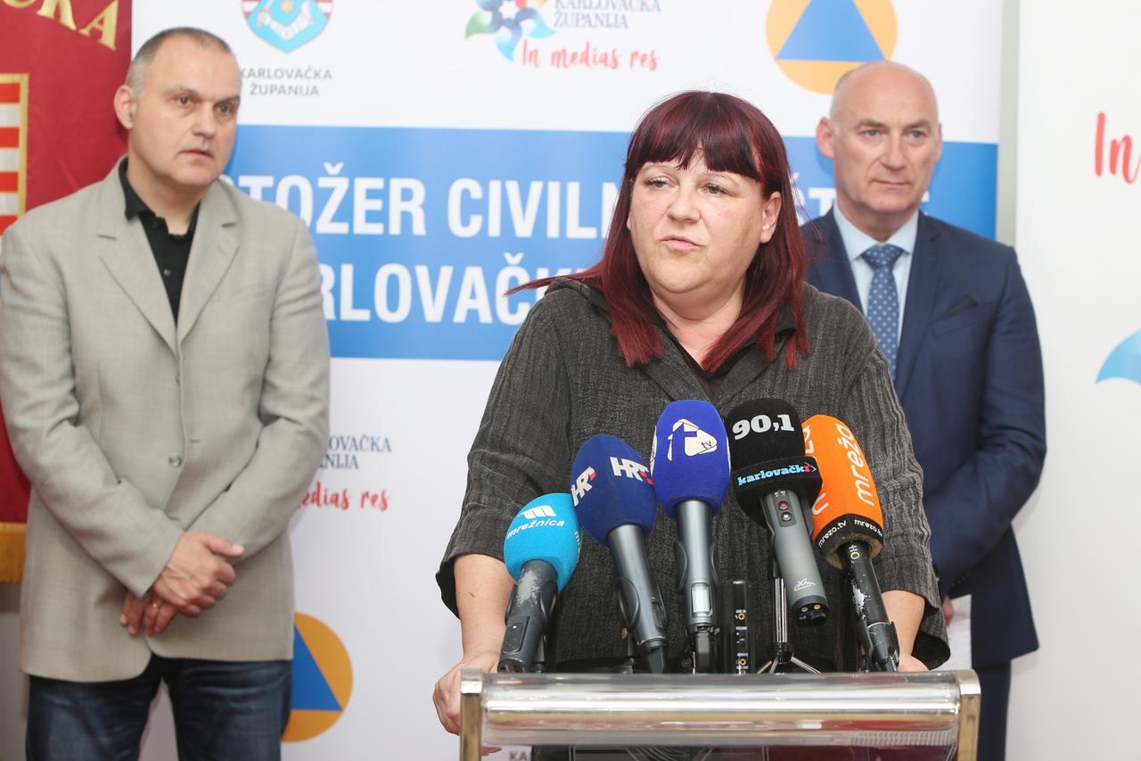 Karlovac: Konferencija za medije Stožera civilne zaštite Karlovačke županije