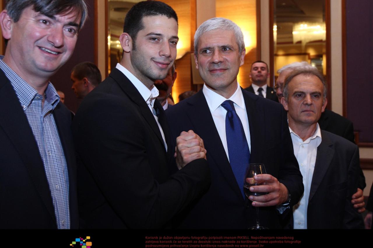 \'24.11.2010., Zagreb - Hotel Westin, Kristalna dvorana. Prijem veleposlanstva Republike Srbije povodom dolaska predsjednika Republike Srbije Borisa Tadica u Zagreb. Vaterpolist zagrebacke Mladosti Va