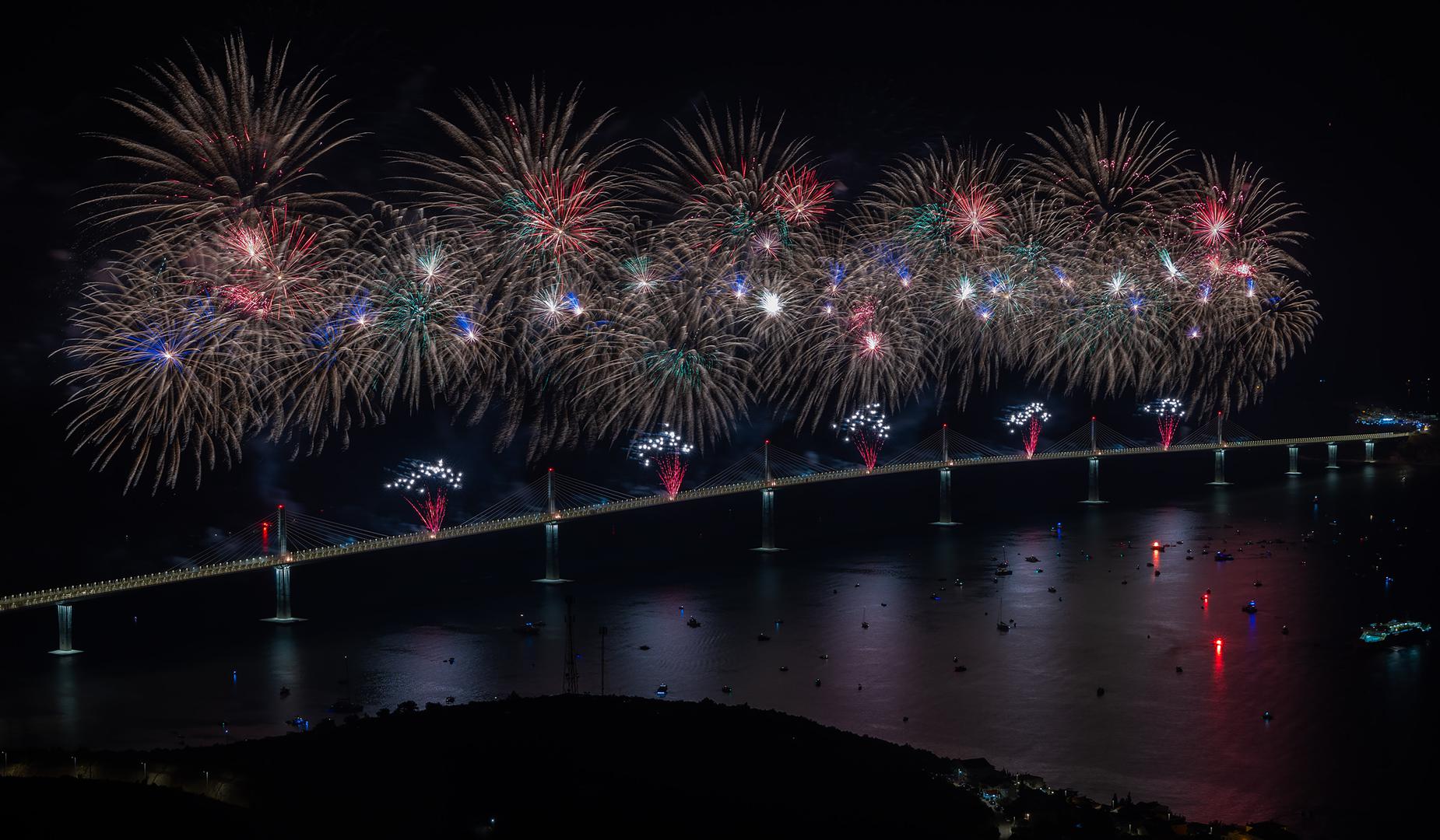 26.07.2022., Komarna - Sluzbeno otvorenje Peljeskog mosta.   Photo: Denis Kapetanovic/PIXSELL