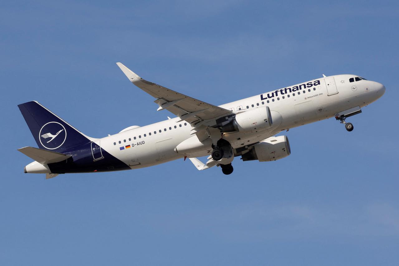 An Airbus A320-214 passenger aircraft of Lufthansa airline, takes off from Malaga-Costa del Sol airport, in Malaga