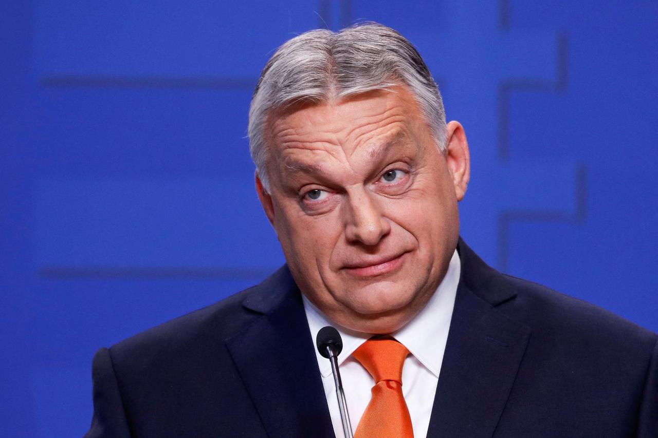 FILE PHOTO: Hungarian PM Orban speaks during news conference in Budapest