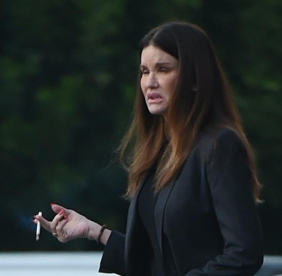 EXCLUSIVE Janice Dickinson smokes a cigarette