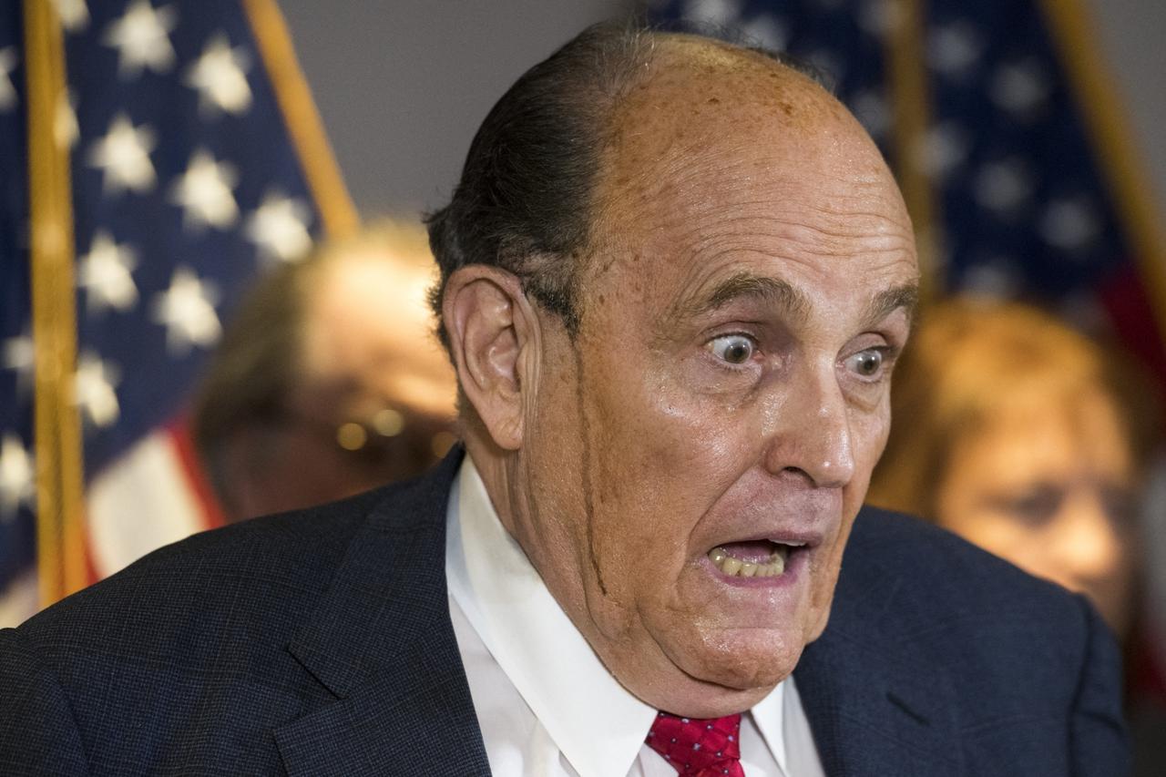 Rudy Giuliani’s Hair Dye Ran Down His Face - Washington