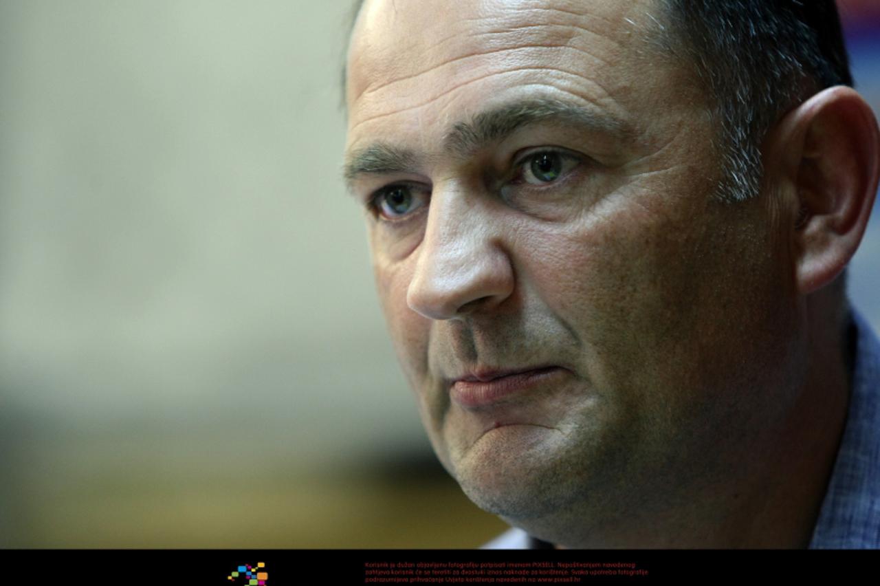 '05.07.2011., Hrvatski nogometni savez, Rusanova 4, Zagreb - Konferencija za novinare nakon zavrsetka 6. sjednice Izvrsnog odbora Skupstine Hrvatskog nogometnog saveza. Branko Laljak, predsjednik Udru
