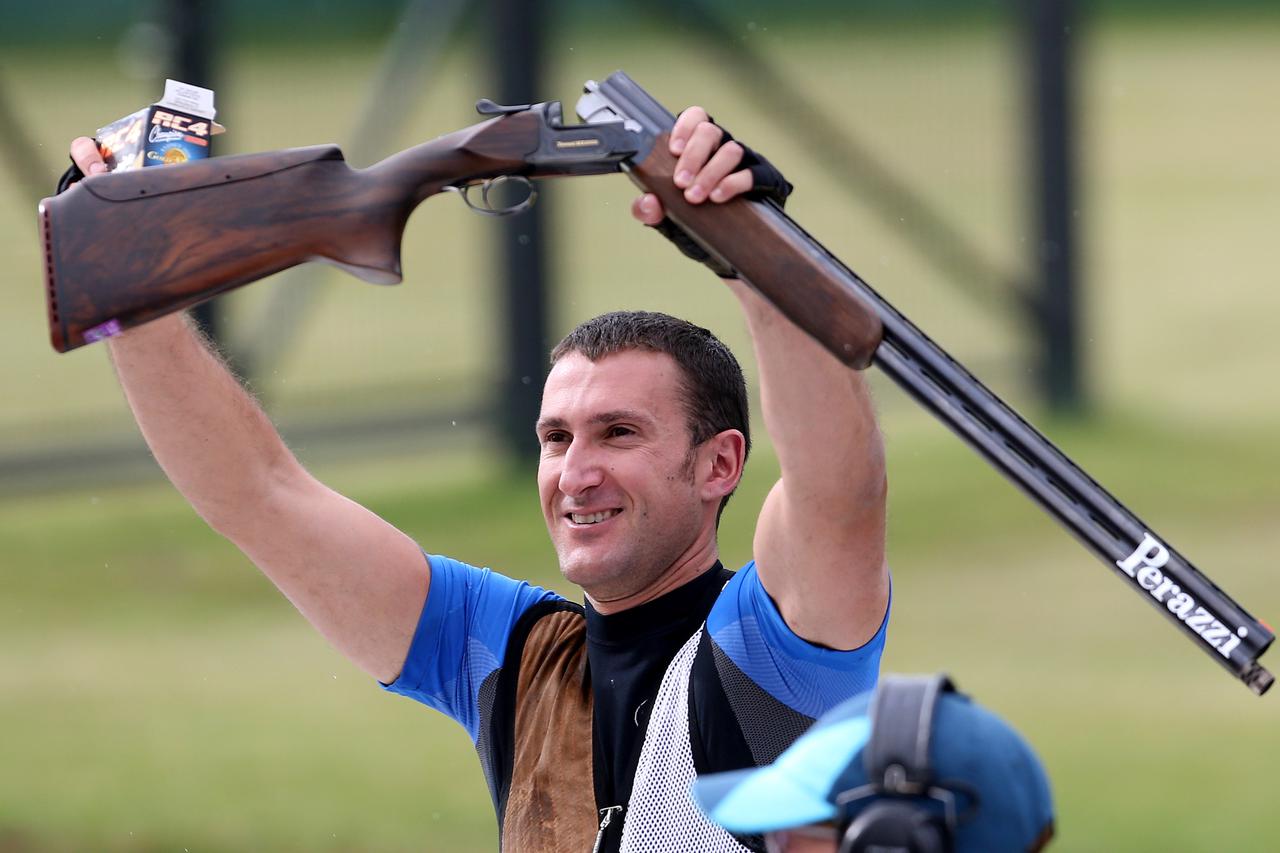 06.08.2012., Engleska, London - Ljetne Olimpijske igre London 2012. Giovanni Cernogoraz osvojio zlatnu medalju u trapu. Photo: Igor Kralj/PIXSELL