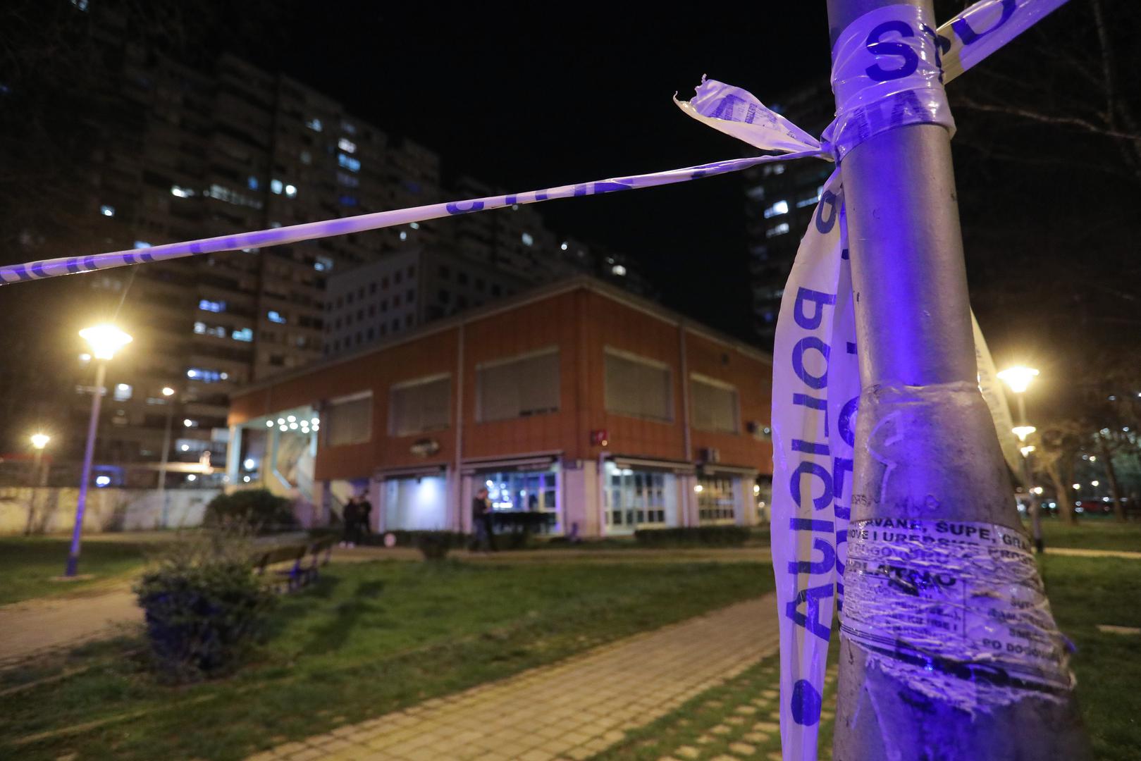21.03.2023., Zagreb - U Ulici Bozidara Magovca, pred kaficem Orlando, dvojca muskaraca sukobila se na ulici pri cemu je jedan ranjen vatrenim oruzjem. Photo: Tomislav Miletic/PIXSELL