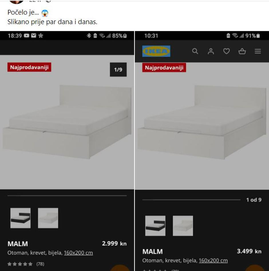 Cijene kreveta u Ikei