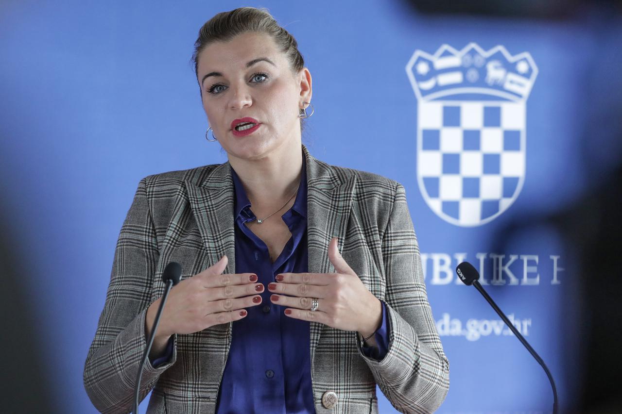 Zagreb: Ministrica turizma i sporta Nikolina Brnjac dala je izjavu za medije