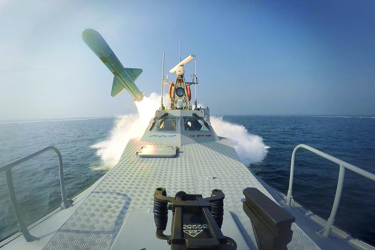 FILE PHOTO: Exercise of the Islamic Revolutionsry Guards Corps (IRGC) navy in the south of Iran