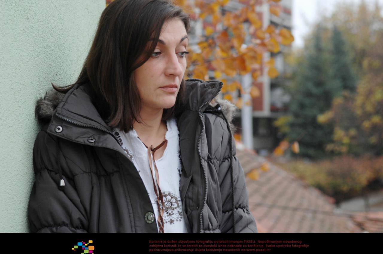 '10.11.2011.,  Zagreb - Mirjana Brlek, zena kojoj su oduzeli dijete. Photo: Davor Visnjic/PIXSELL'