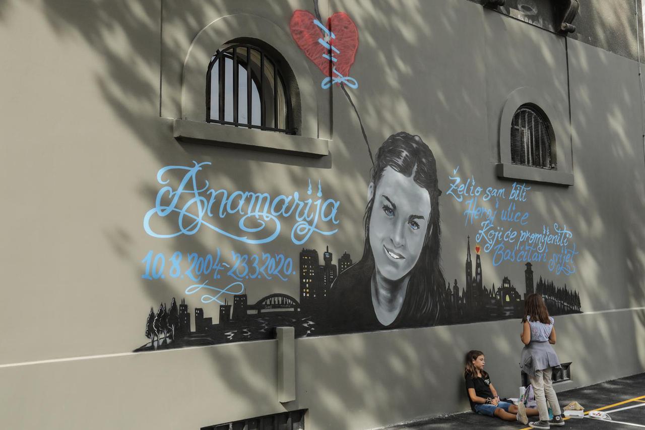Zagreb: Mural posvećen djevojčici Anamariji Carević koja je život izgubila u potresu 2020. godine