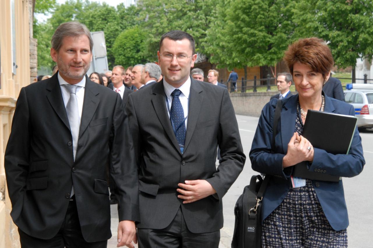 \'29.04.2011., Vukovar-U Kuci Lavoslava Ruzicke odrzana Vukovarska Dunavska konferencija. Johannes Hahn Photo: Goran Ferbezar/PIXSELL\'