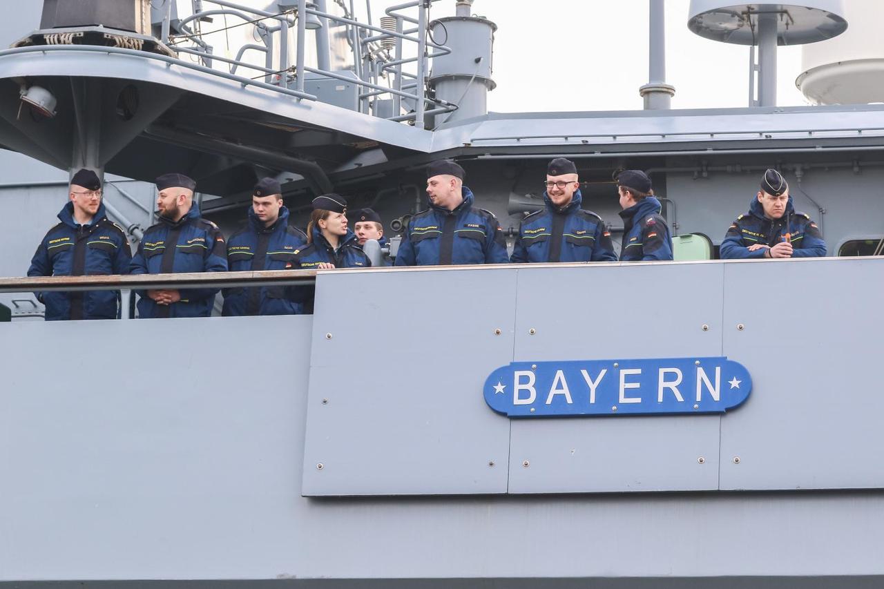 Frigate Bayern sets sail for Nato deplyoment