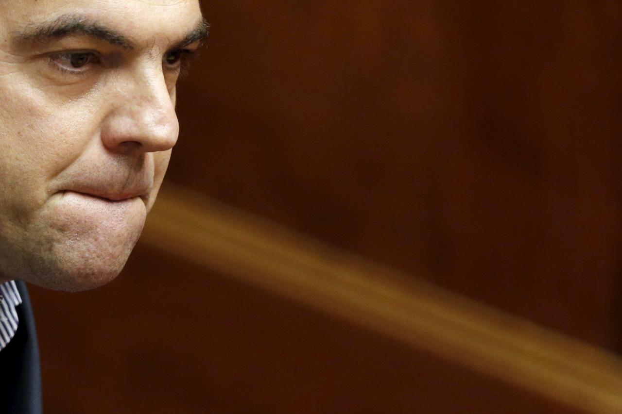 Greek Prime Minister Alexis Tsipras attends a parliamentary session in Athens, Greece, July 10, 2015. Tsipras appealed to his party's lawmakers on Friday to back a tough reforms package after abruptly offering last-minute concessions to try to save the co