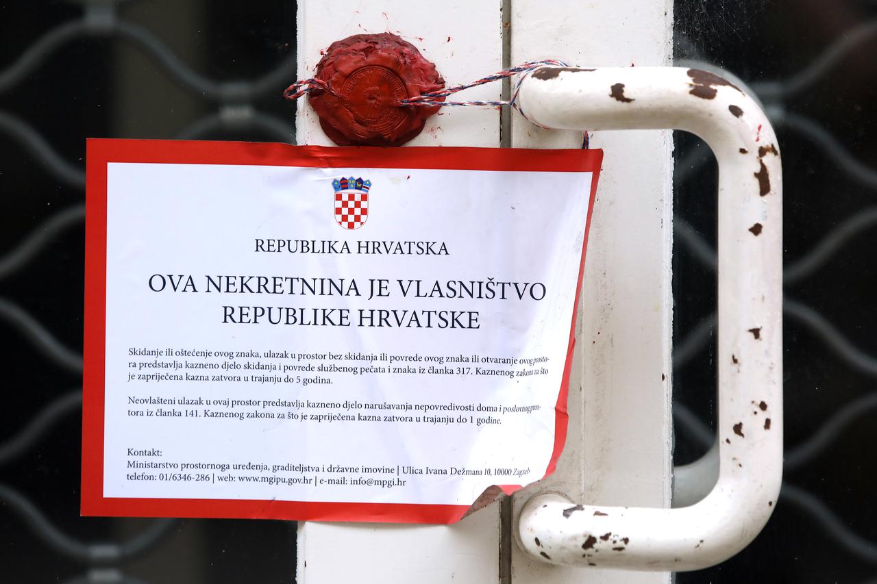 Zagreb: Zapečaćena nekretnina u vlasništvu države