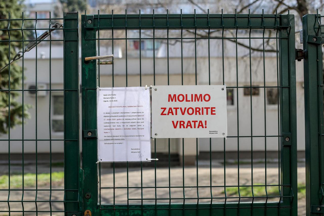 Zagreb: Obavjest o obustavi redovnog rada dječjih vrtića