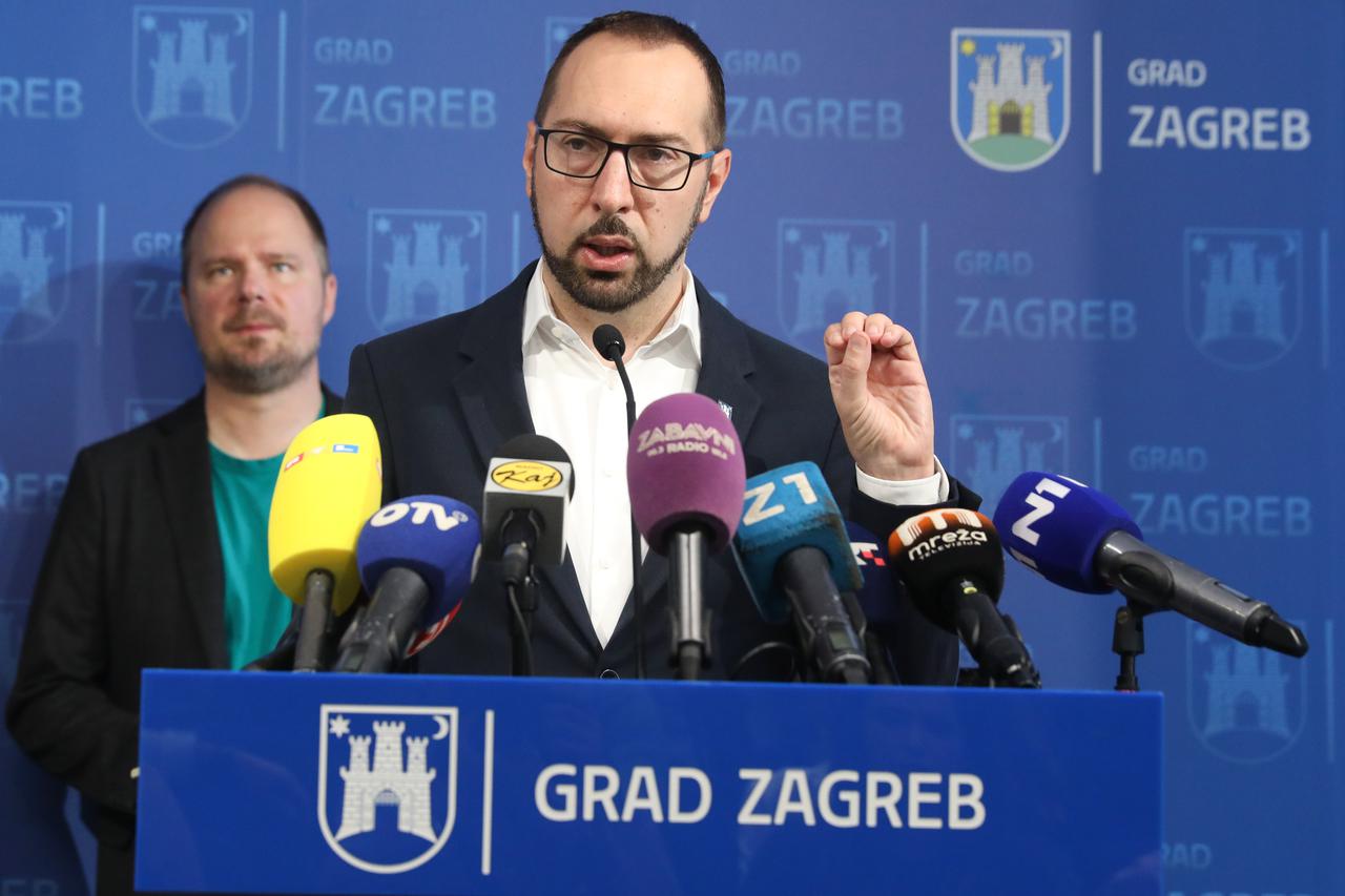 Zagreb: Tomisalv Tomašević održao je redovitu konferenciju za medije 
