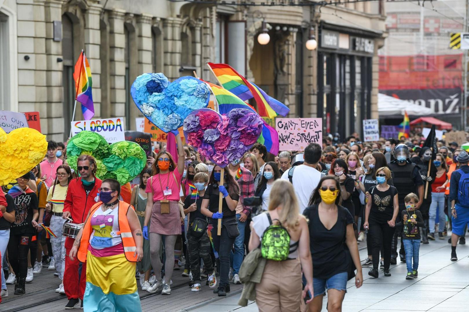 19.09.2020., Zagreb - 19. Povorka ponosa LGBTIQ osoba i obitelji Zagreb Pride 2020 pod sloganom "Sloboda unutar i izvan cetiri zida". Povorka je po prvi puta krenula s Trga svetog Marka. Photo: Josip Regovic/PIXSELL