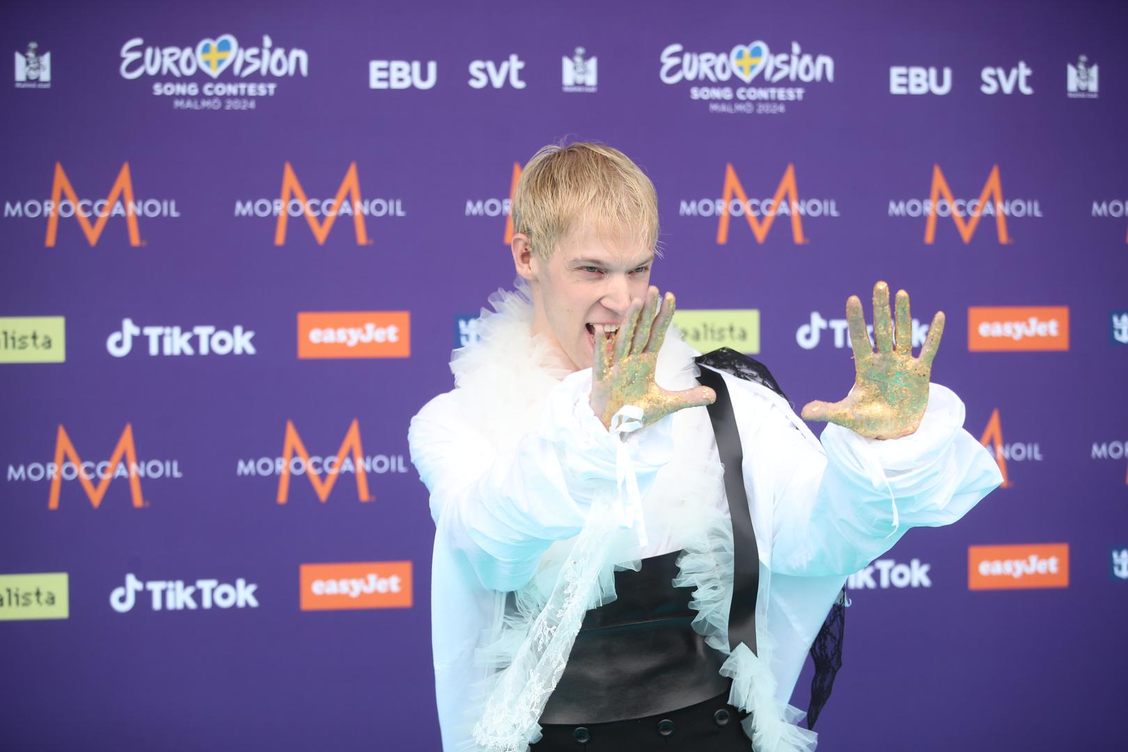 05.05.2024., Malmo, Svedska - Tirkizni tepih, predstavljanje sudionika Eurosonga. Mustii, predstavnik Belgije Photo: Sanjin Strukic/PIXSELL