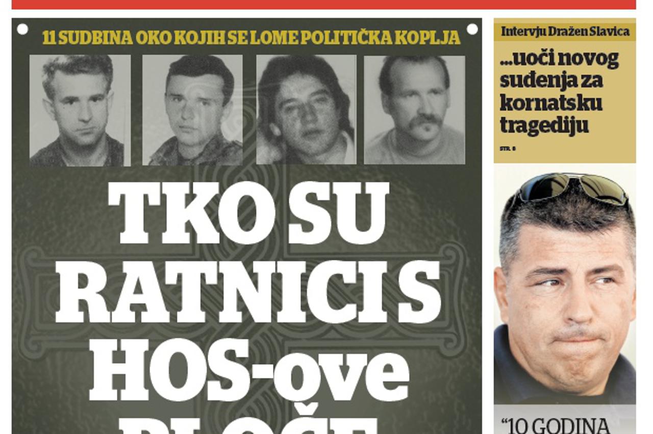 Naslovnica Večernjeg