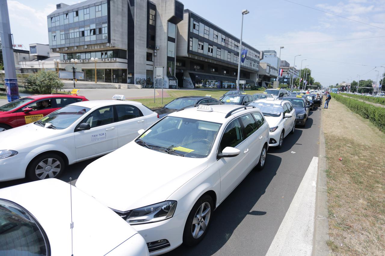 Lanjski prosvjed taksista u Zagrebu