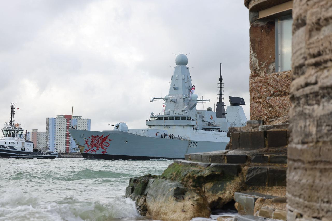 Royal Navy warship HMS Dragon sails for Eastern Mediterranean mission