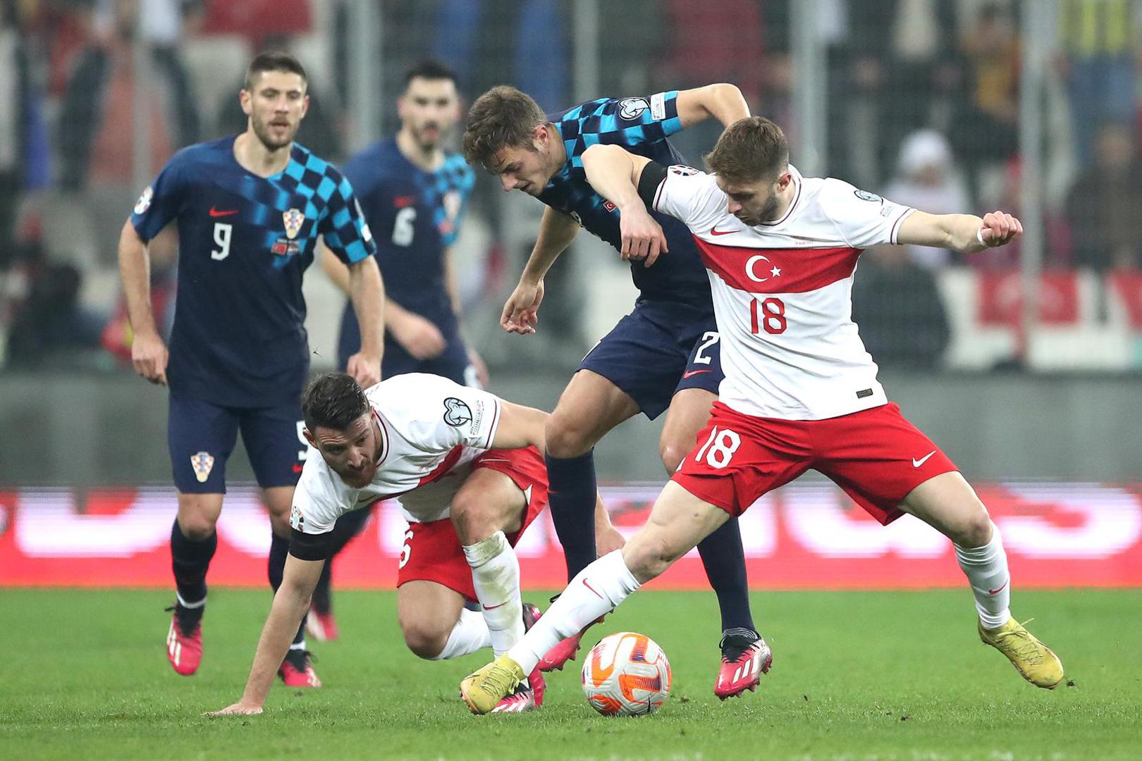 28.03.2023., stadion Timsah Arena, Bursa, Turska - Kvalifikacije za Europsko prvenstvo 2024. godine, skupina D, 2 kolo, Turska - Hrvatska. Photo: Slavko Midzor/PIXSELL