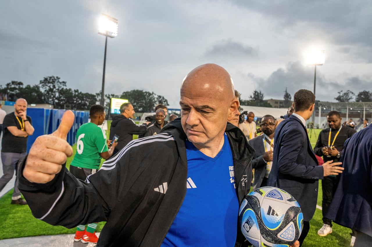 FILE PHOTO: FIFA President Gianni Infantino attends soccer tournament for legends and FIFA officials in Kigali