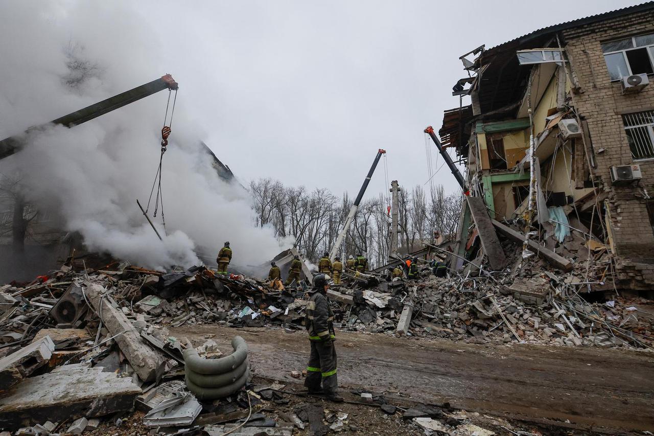 Aftermath of recent shelling in Donetsk