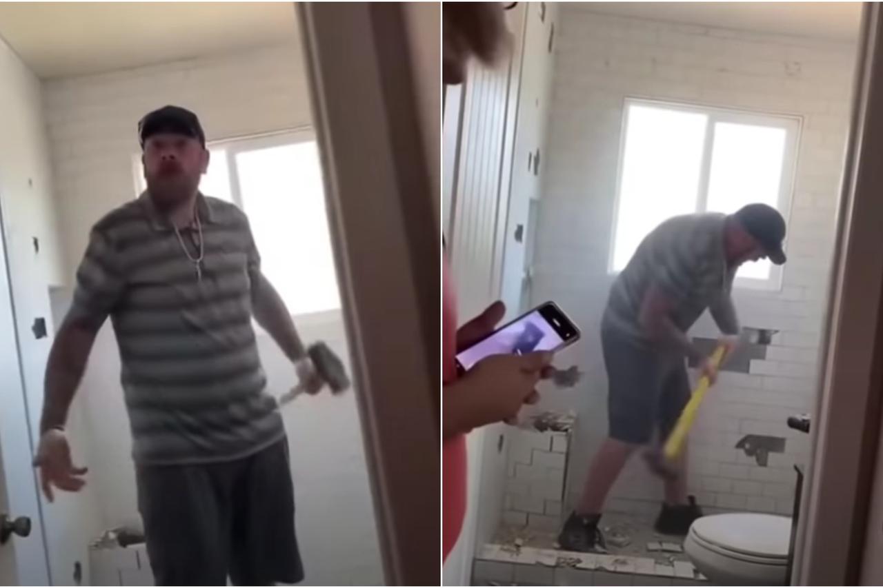 Majstor čekićem uništio svoj rad