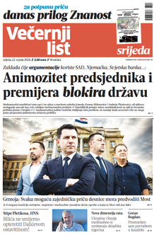Večernji list naslovnica