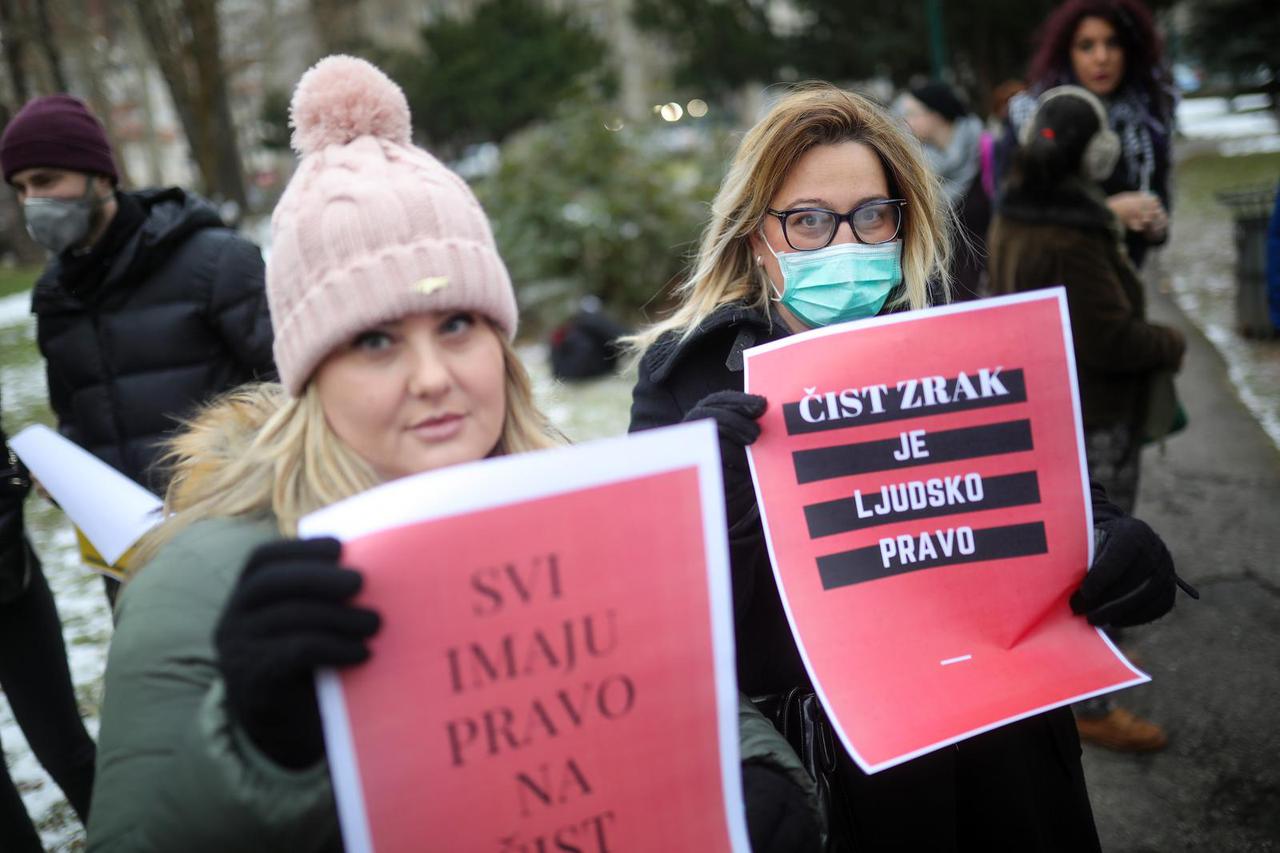 Prosvjed građana Sarajeva zbog zagađenja zraka