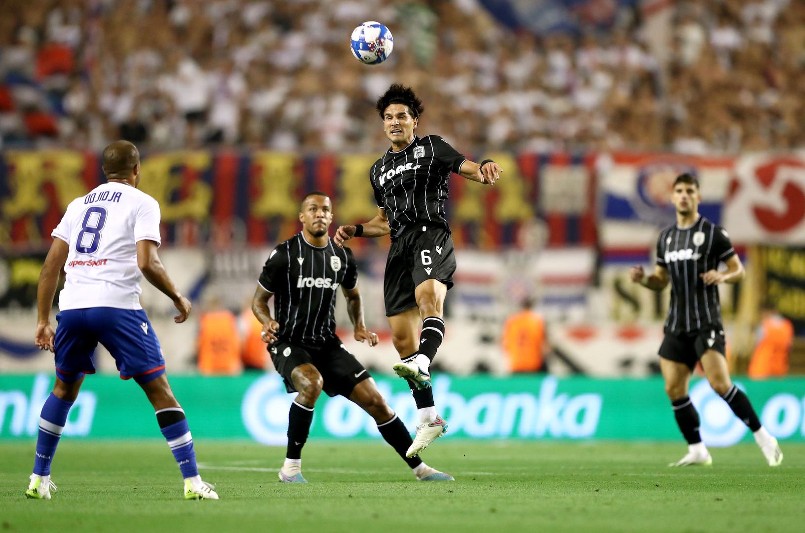 10.08.2023., stadion Poljud, Split - Prva utakmica 3. pretkola UEFA Konferencijske lige, HNK Hajduk - PAOK.  Theocharis Tsingaras Photo: Matija Habljak/PIXSELL