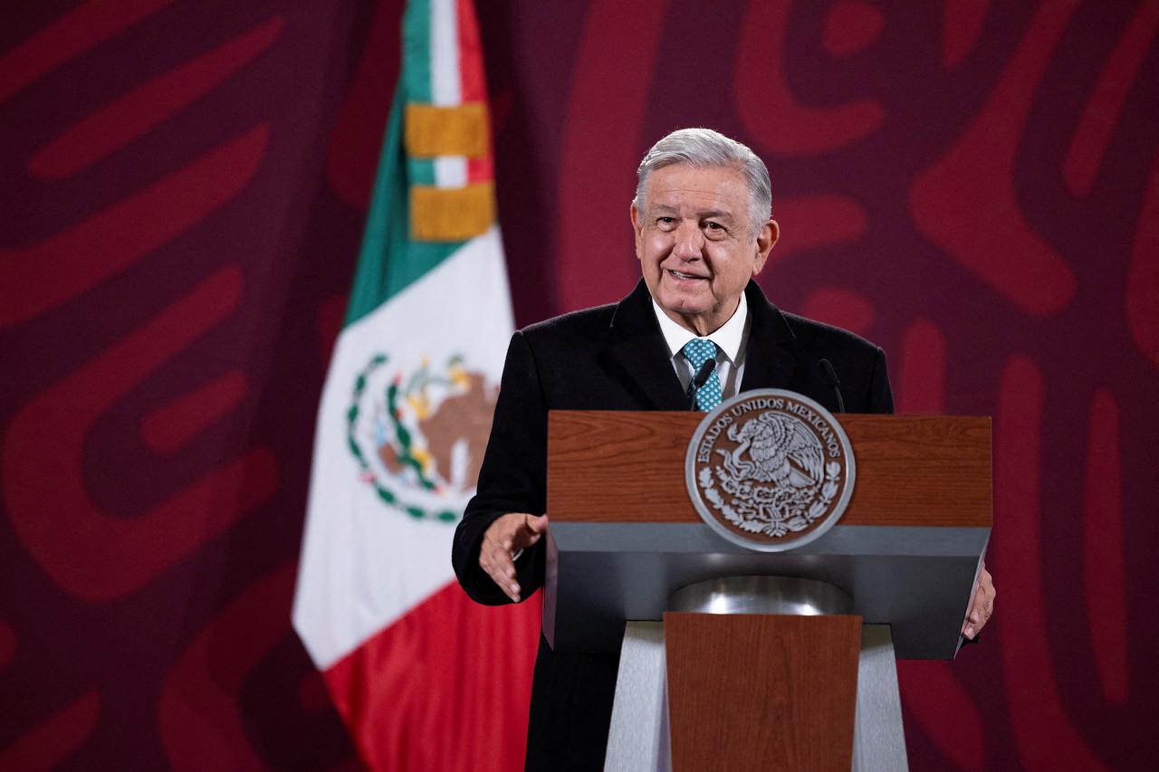 FILE PHOTO: Mexico's President Andres Manuel Lopez Obrador attends a news conference in Mexico City