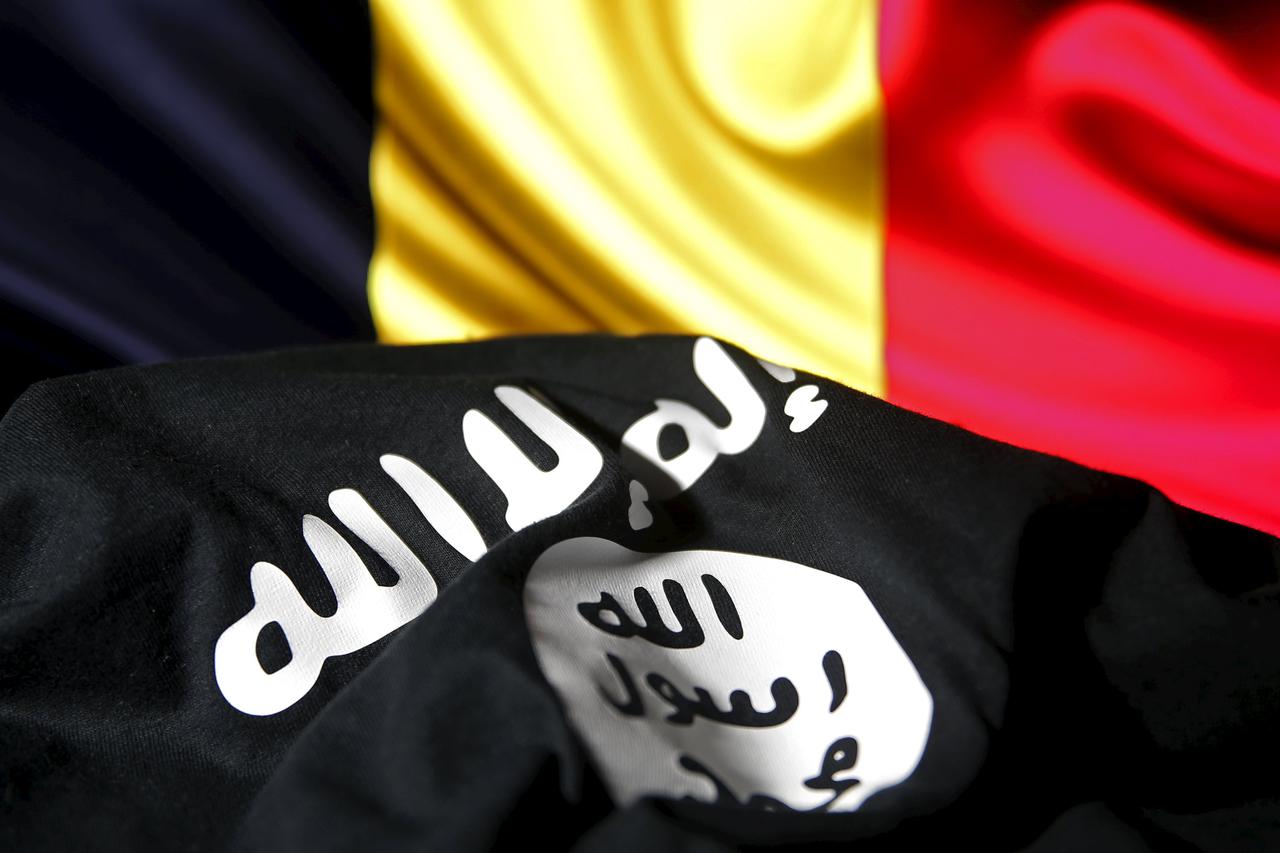 Belgijska zastava i zastava Islamske države