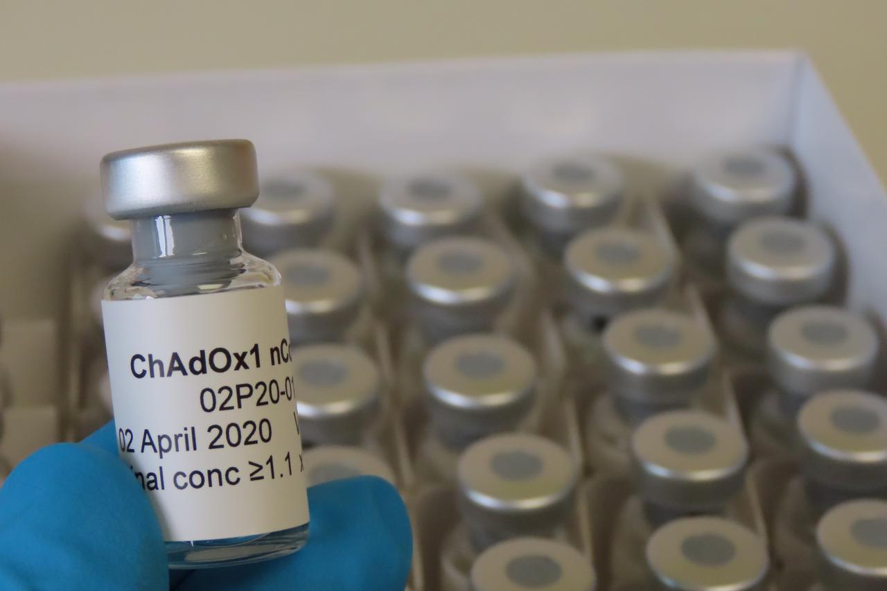 Vial 1 of Box 1. This is the vaccine candidate to be used in Phase 1 clinical trial at the Clinical Biomanufacturing Facility (CBF) in Oxford