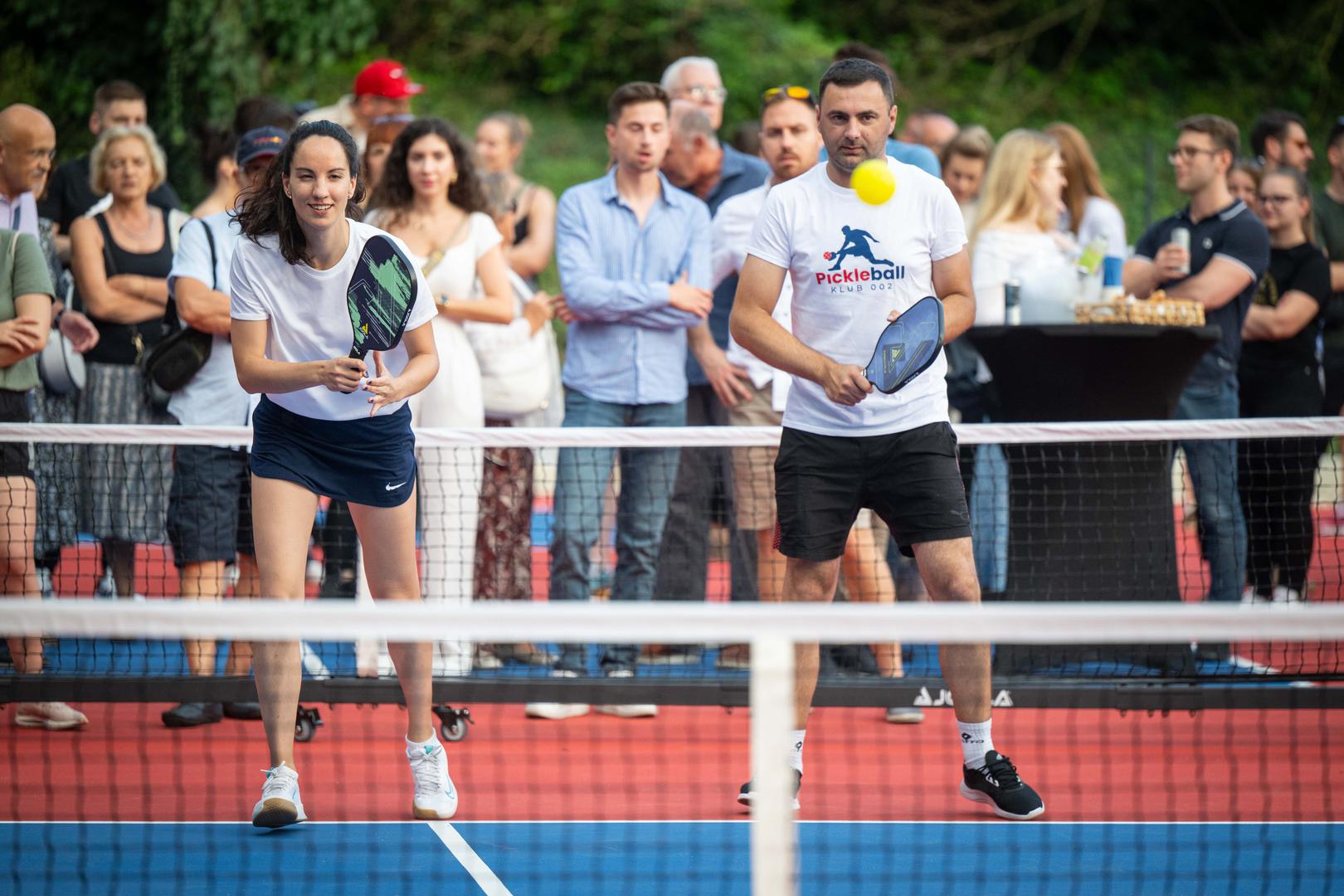27.06.2024., Zagreb - Sluzbeno otvorenje prvog Pickleball kluba i terena u Zagrebu. Pickleball je kombinacija tenisa, badmintona i stolnog tenisa i hit je u svijetu. Photo: Neva Zganec/PIXSELL