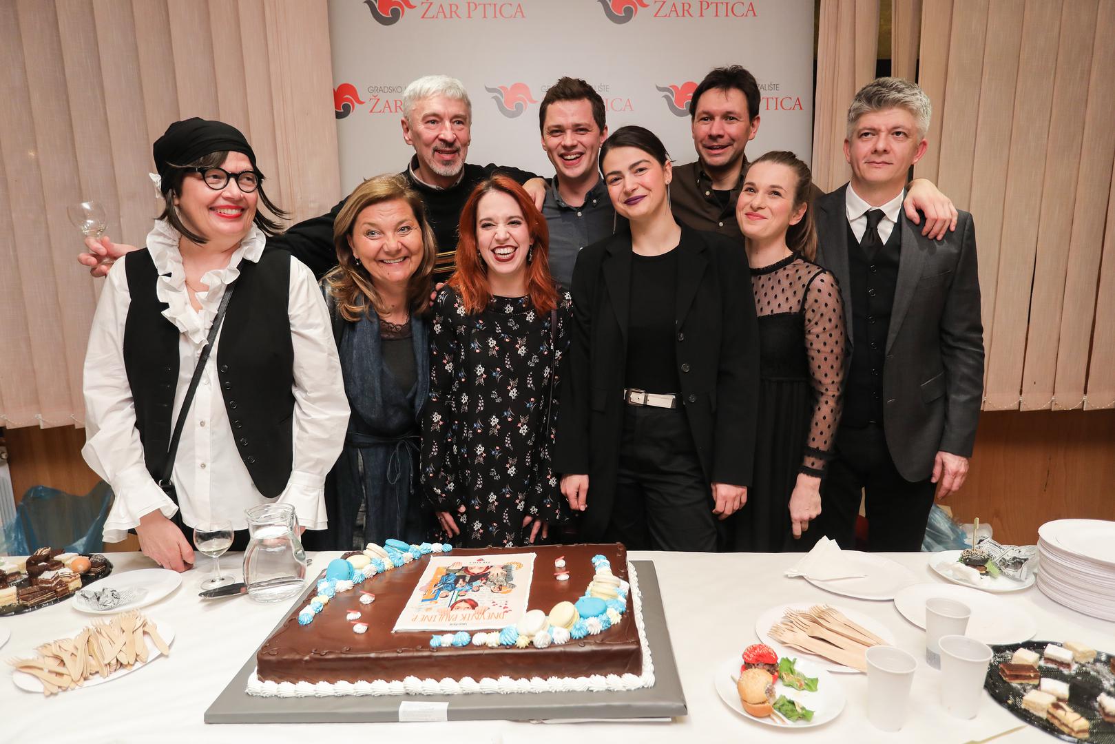 04.03.2023., Zagreb - U kazalistu Zar ptica premijera predstave Dnevnik Pauline P. Nika Ivancic, Katja Matkovic, Gorana Marin, Paulina Polak. Glumci iz predstave.  Photo: Tomislav Miletic/PIXSELL