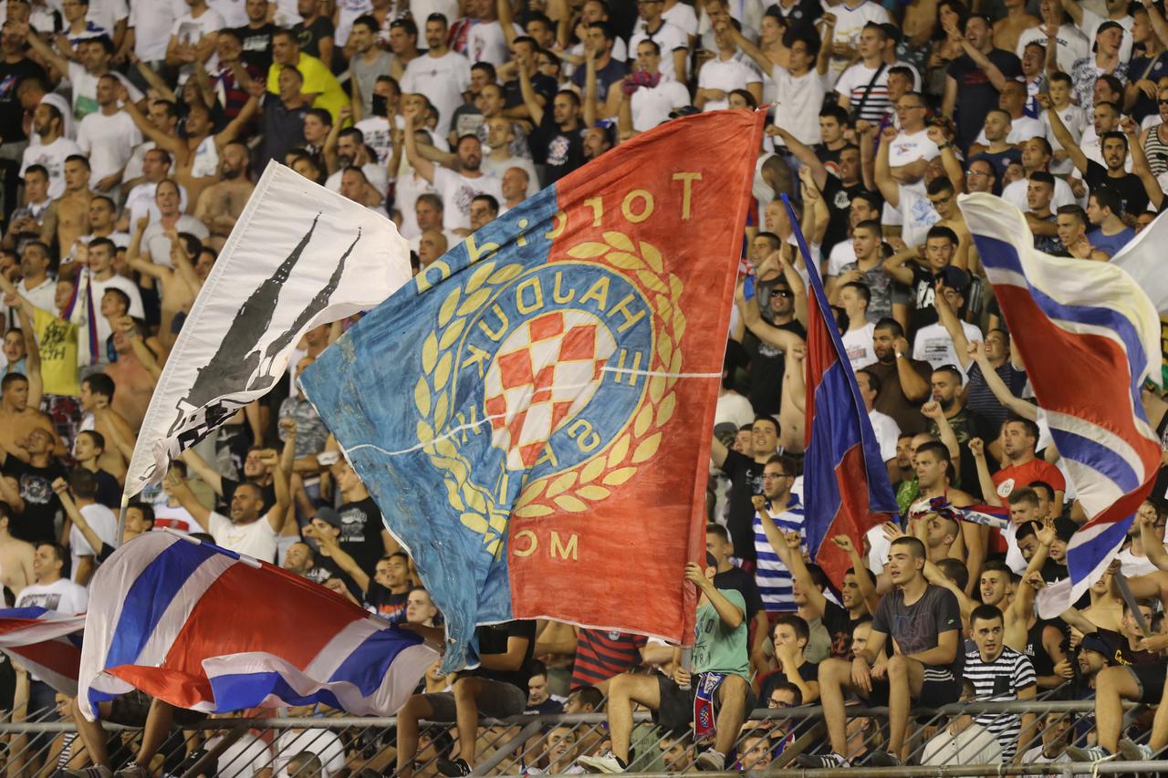 04.08.2016., stadion Poljud, Split- Europska liga, 3. pretkolo, HNK Hajduk Split - FC Oleksandriya. Torcida.  Photo: Ivo Cagalj/PIXSELL