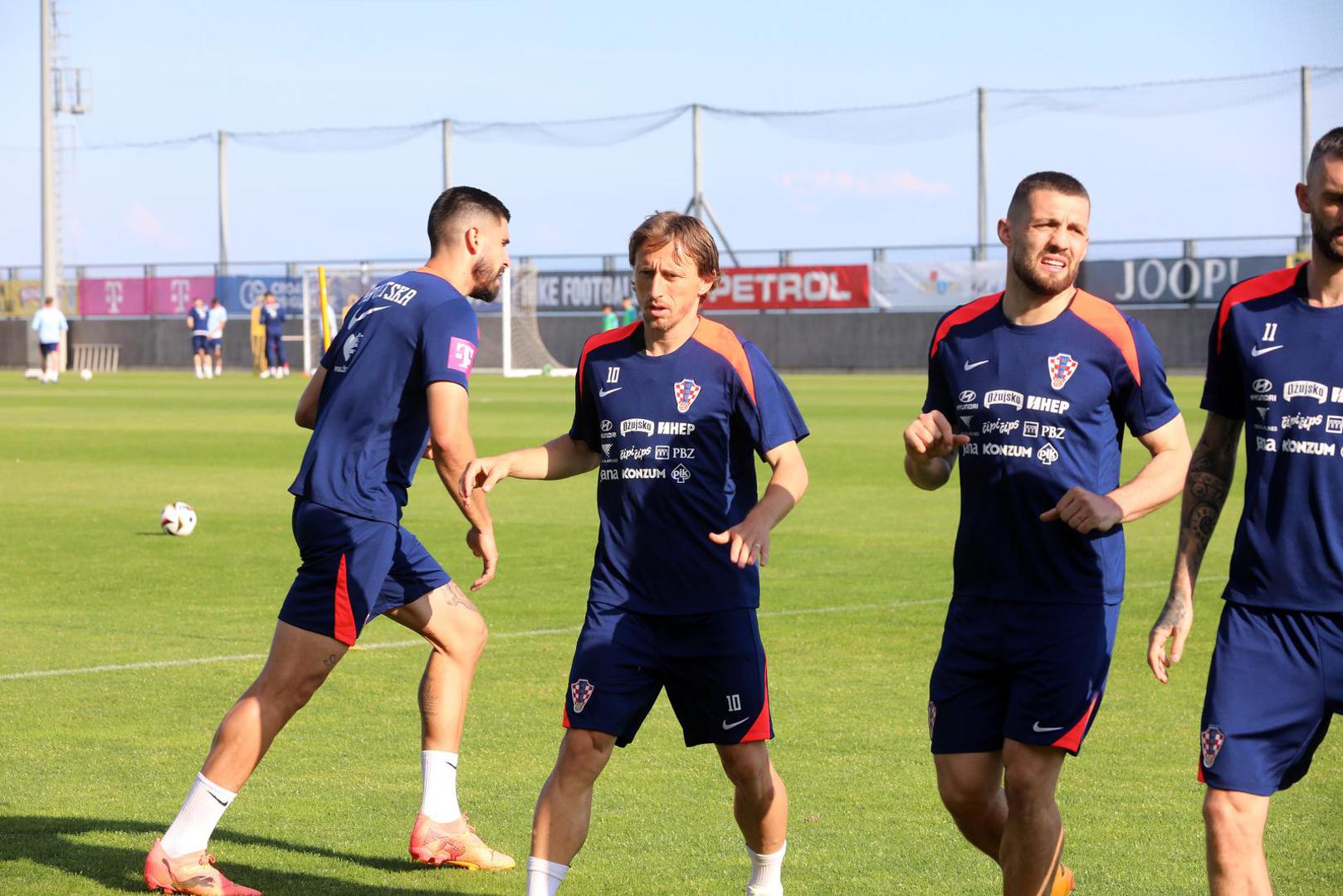 06.06.2024., Rijeka - Trening Hrvatske nogometne reprezentacije na pomocnom terenu stadiona na Rujevici. Photo: Goran Kovacic/PIXSELL