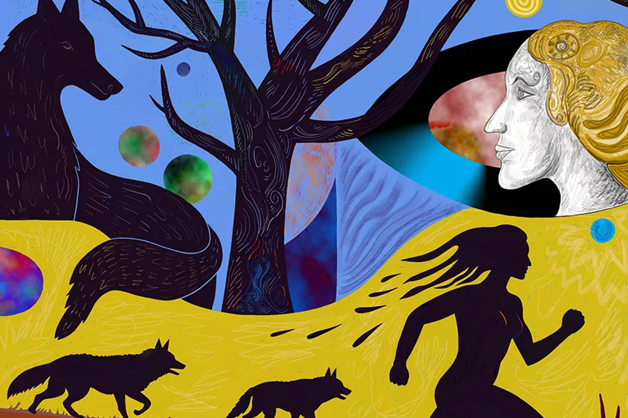 ”U divljini”, ilustracija knjige Clarisse Pinkole Estés, ”Žene koje trče s vukovima"