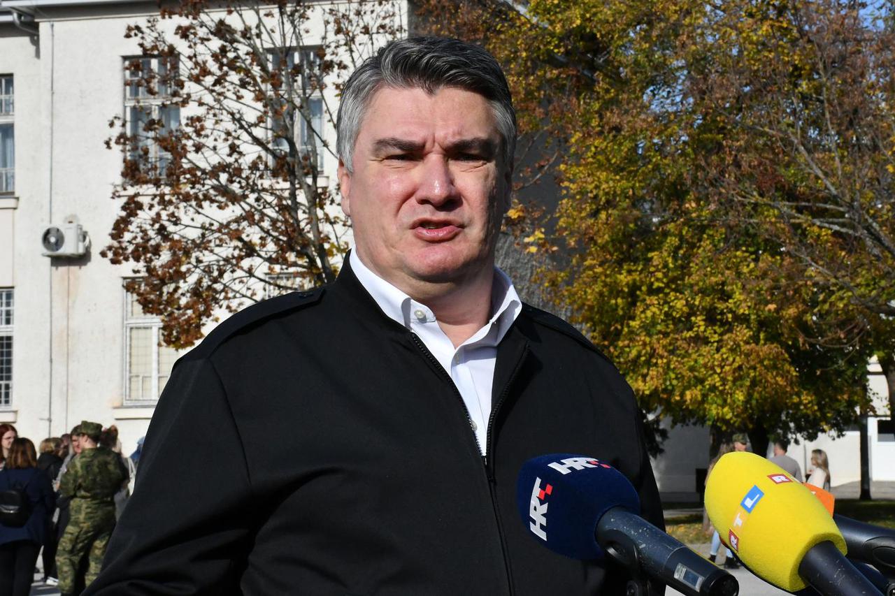 Predsjednik Zoran Milanović u Požegi je dao izjavu za medije