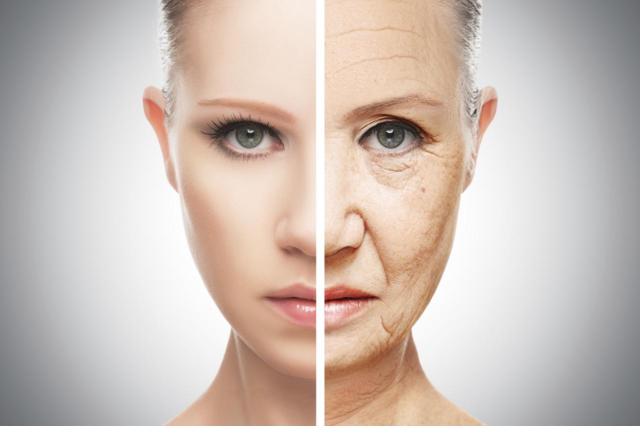 concept of aging and skin care