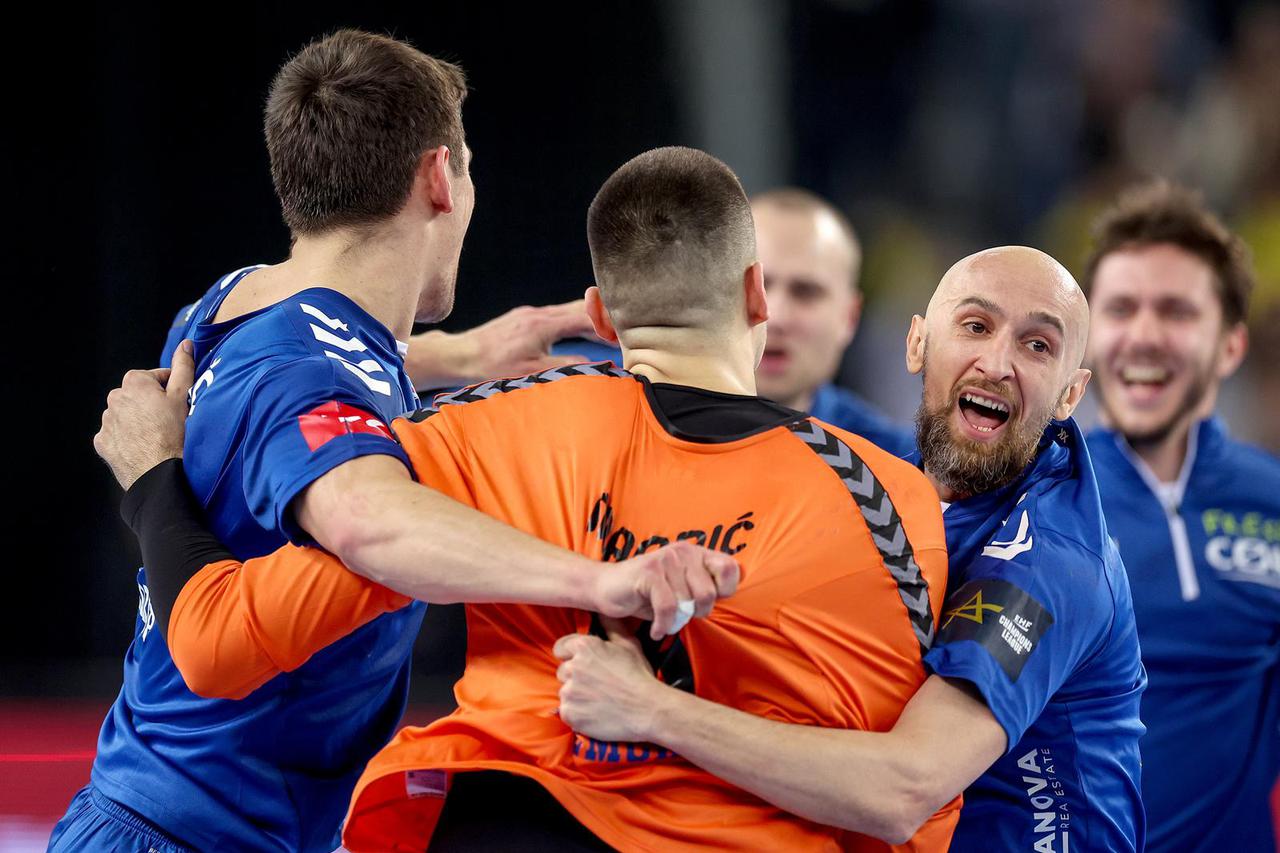 Zagreb:  Slavlje rukometaša Zagreba nakon pobjede protiv  PSG-a
