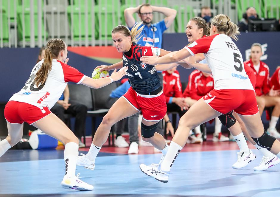 Ljubljana: Utakmica rukometašica Hrvatske i Švicarske na Europskom prvenstvu