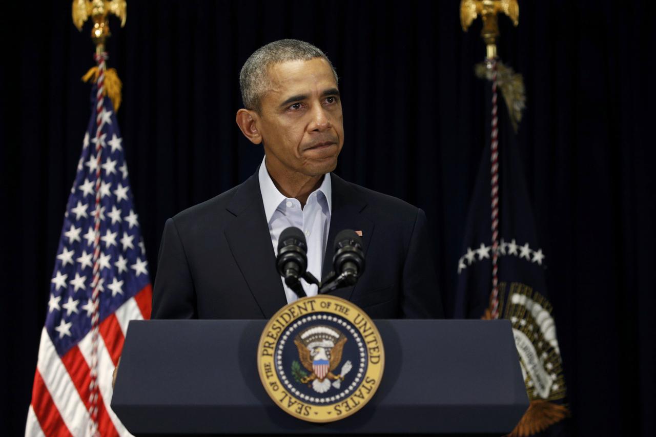 U.S. President Barack Obama speaks about the death of Supreme Court Associate Justice Antonin Scalia during a statement delivered in Rancho Mirage, California February 13, 2016.      REUTERS/Kevin Lamarque (TPX IMAGES OF THE DAY)