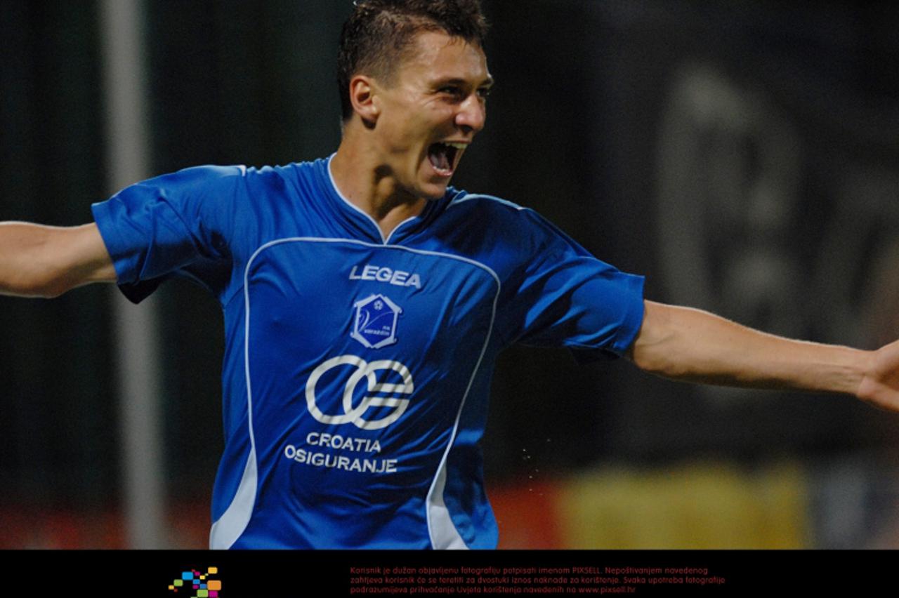 '07.08.2010., Stadion Varteks, Varazdin - Utakmica 3. kola 1 HNL izmedju NK Varazdin i NK Dinamo Zagreb, strijelac za Varazdin Dominik Glavina Photo: Marko Jurinec/PIXSELL'